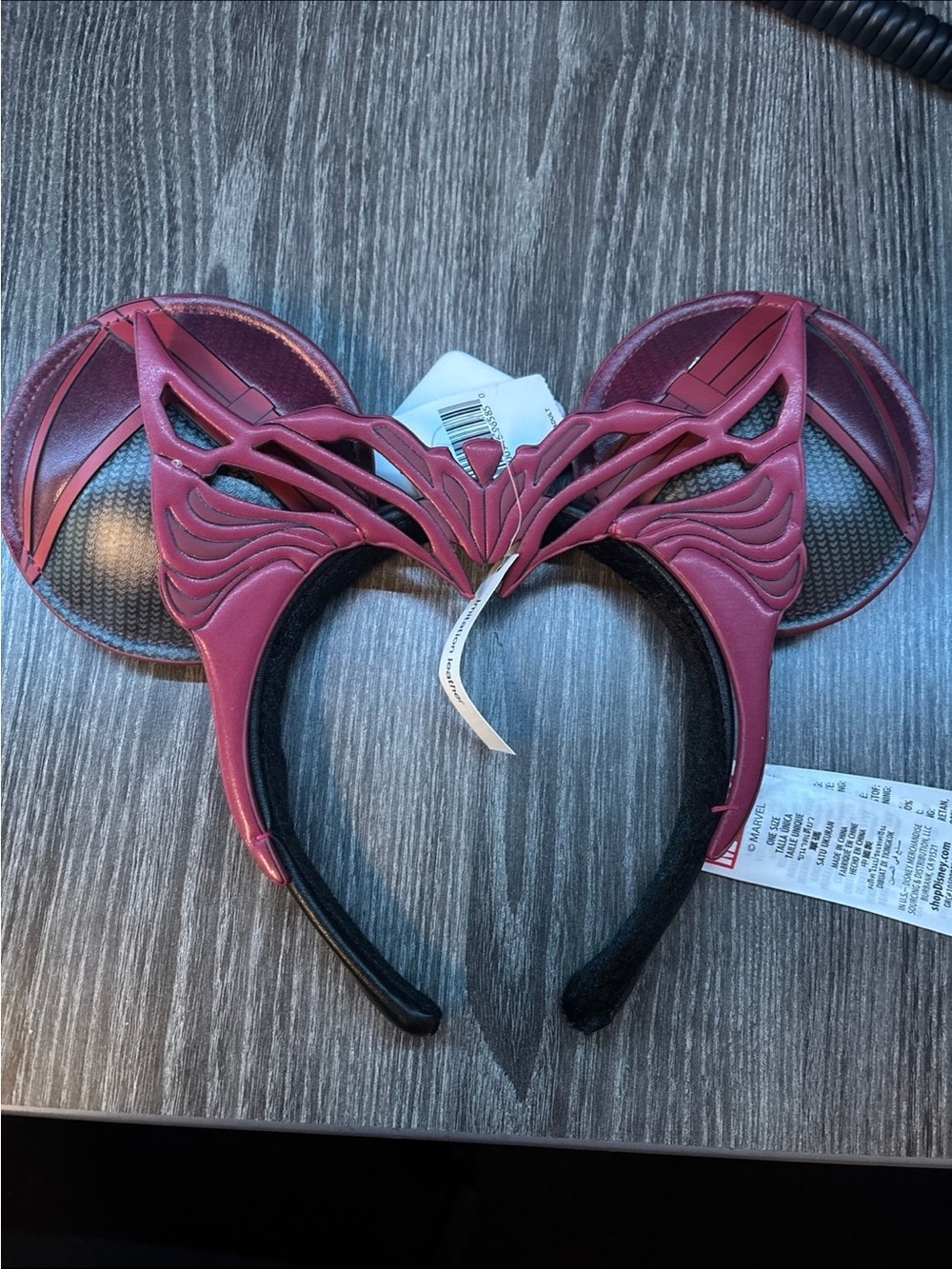 Marvel Metallic Maroon Ear Headband